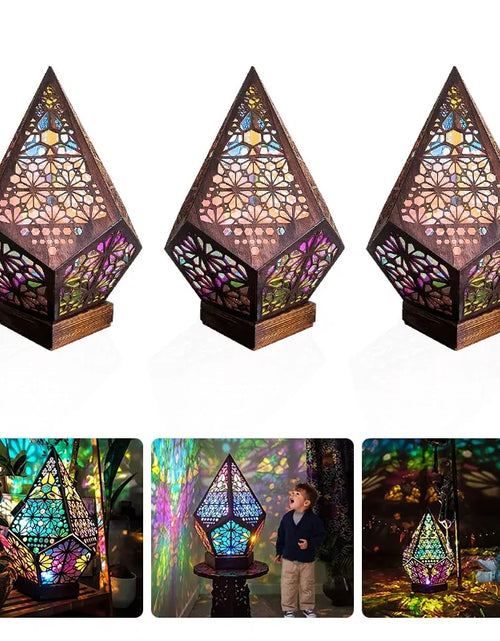 Load image into Gallery viewer, Wooden  LED Projection Night Lamp
