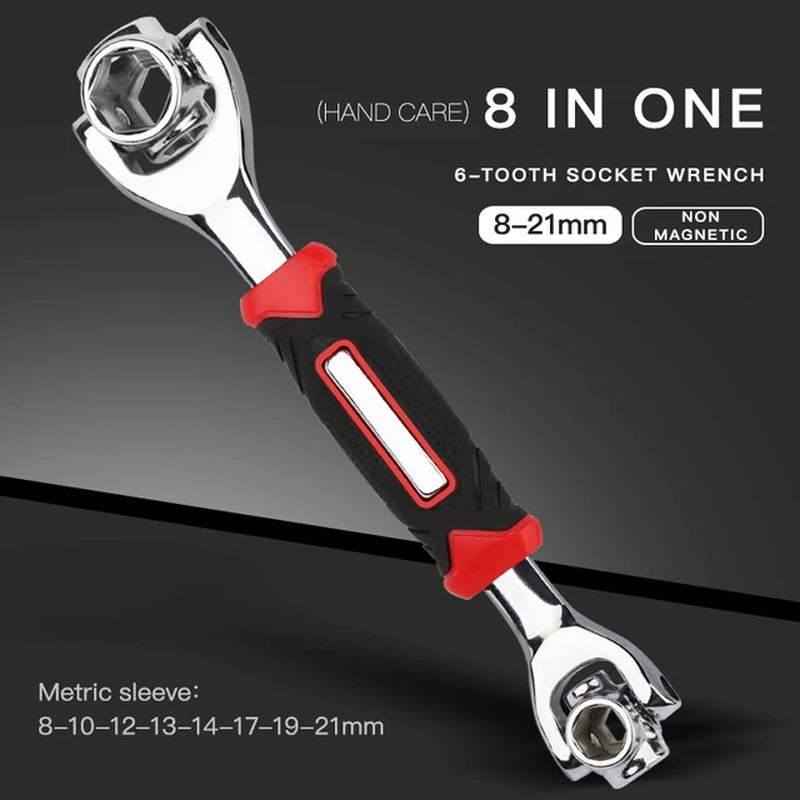 Tiger Wrench 52 in 1 with 360 Degree Rotation, Multipurpose Rotating Spline Bolts Hand Tools