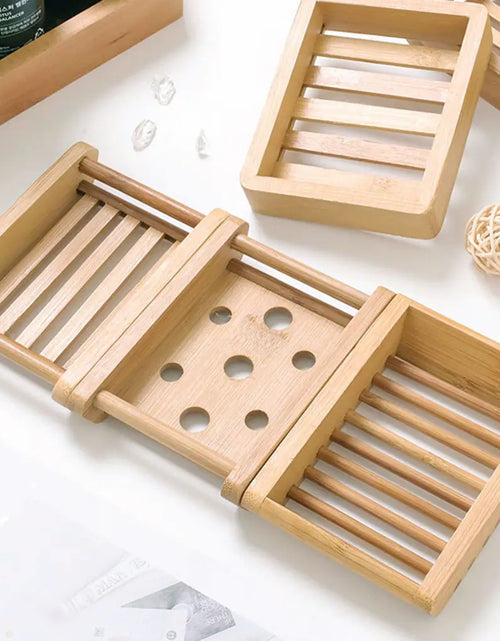 Load image into Gallery viewer, Wooden Bamboo Soap Dish
