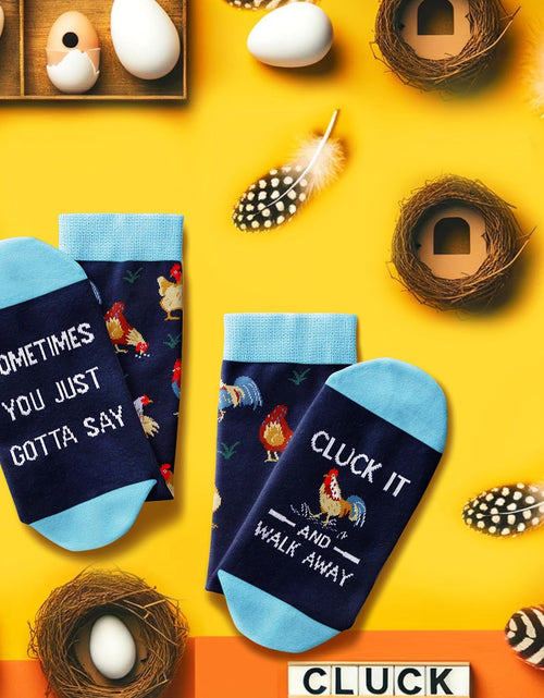 Load image into Gallery viewer, Unisex Chicken Gifts Goat Gifts for Women Men Chicken Socks Goat Socks Flamingo Dog Sloth Animal Gifts
