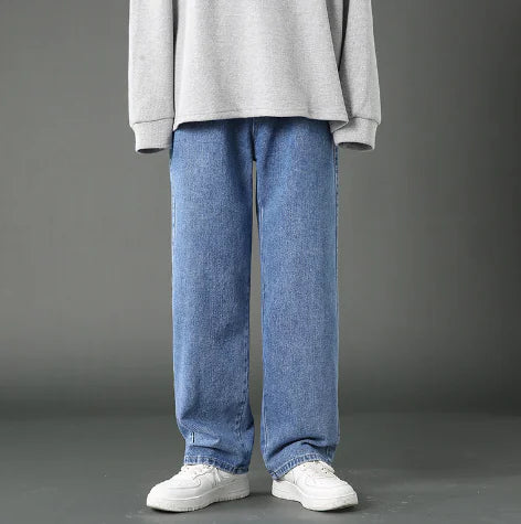 Load image into Gallery viewer, Men&#39;s Denim Wide-Leg Pants
