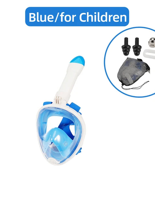 Load image into Gallery viewer, Full Face Snorkel Mask Snorkeling Swimming Diving Mask Wide View Anti-Fog Anti-Leak Safe Breathing System for Adult Kids Gift
