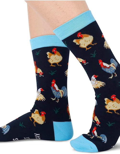 Load image into Gallery viewer, Unisex Chicken Gifts Goat Gifts for Women Men Chicken Socks Goat Socks Flamingo Dog Sloth Animal Gifts
