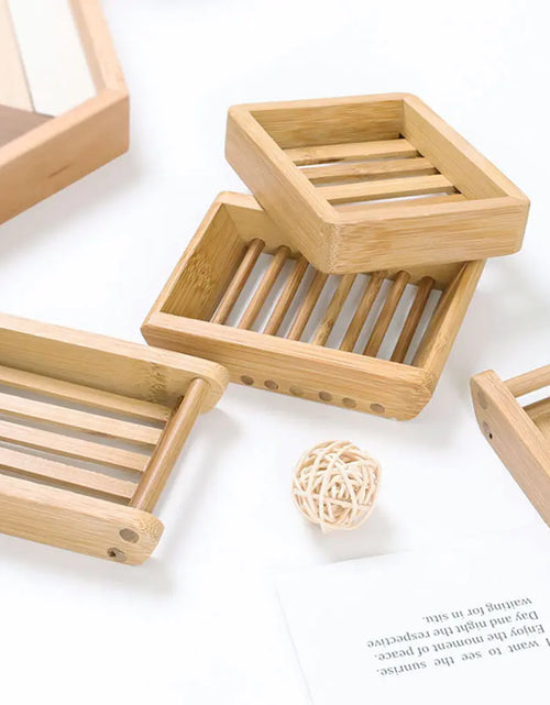 Load image into Gallery viewer, Wooden Bamboo Soap Dish
