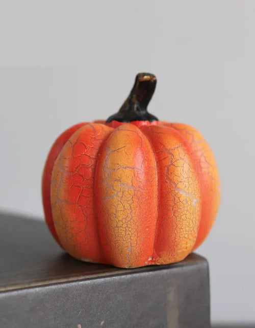 Load image into Gallery viewer, Halloween Pumpkin Lantern with LED Candle Lamp - Luminous Resin Simulation
