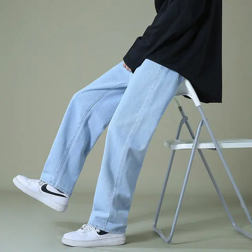 Load image into Gallery viewer, Men&#39;s Denim Wide-Leg Pants
