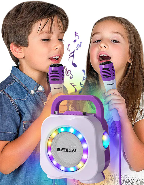 Load image into Gallery viewer, Karaoke Machine for Kids - Bluetooth Speaker with 2 Microphone - Portable Kids Karaoke Machine for Girls and Boys - Birthday Gift for Girls and Boys Ages 2 Years Old and Up.
