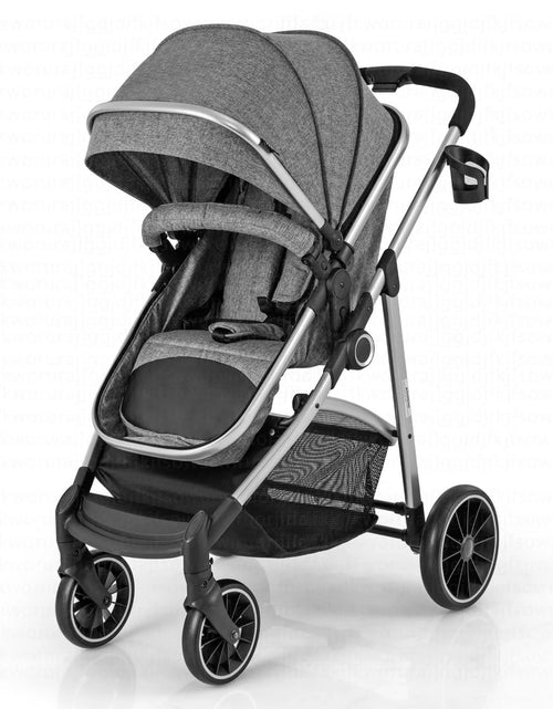 Load image into Gallery viewer, Babyjoy 2 in 1 Convertible Baby Stroller High Landscape Infant Stroller Grey
