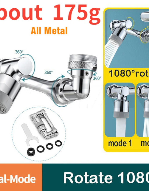 Load image into Gallery viewer, Metal 1080° Universal Rotation Faucet Sprayer Head 22/24Mm Adaptor Washbasin Faucet Extender Aerator Bubbler Nozzle Kitchen Tap
