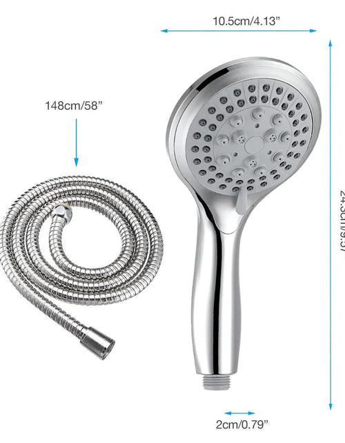 Load image into Gallery viewer, High Pressure Shower Head 5 Settings Handheld Shower Heads Spray With 5 FT Hose
