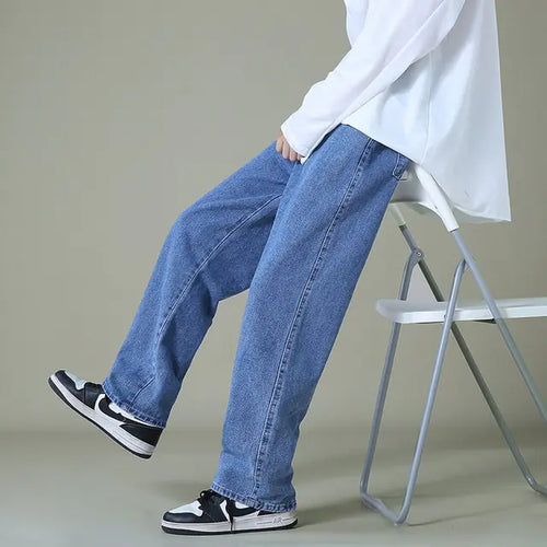 Load image into Gallery viewer, Men&#39;s Denim Wide-Leg Pants
