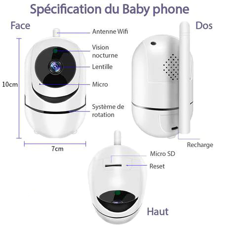 Load image into Gallery viewer, Audio And Video Baby Monitor 720P HD
