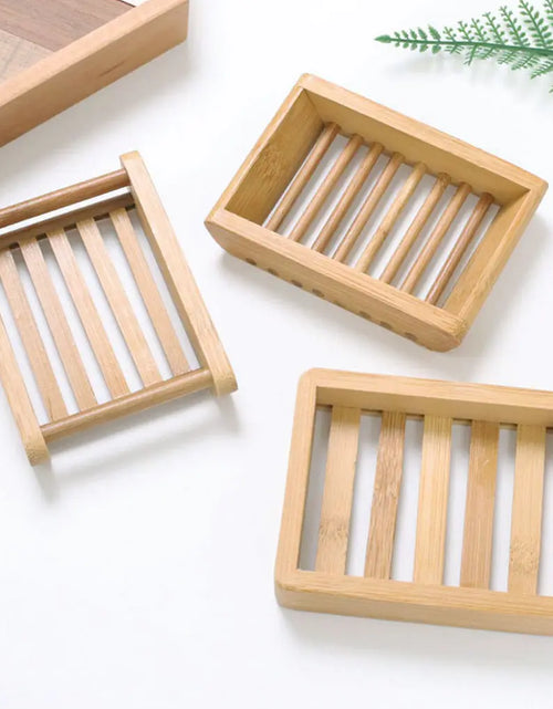 Load image into Gallery viewer, Wooden Bamboo Soap Dish
