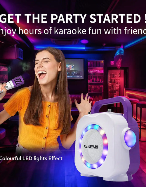 Load image into Gallery viewer, Karaoke Machine for Kids - Bluetooth Speaker with 2 Microphone - Portable Kids Karaoke Machine for Girls and Boys - Birthday Gift for Girls and Boys Ages 2 Years Old and Up.
