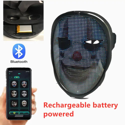 Load image into Gallery viewer, Bluetooth Light Up LED Mask
