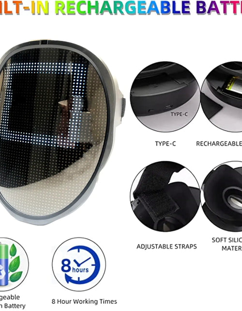 Load image into Gallery viewer, Bluetooth Light Up LED Mask
