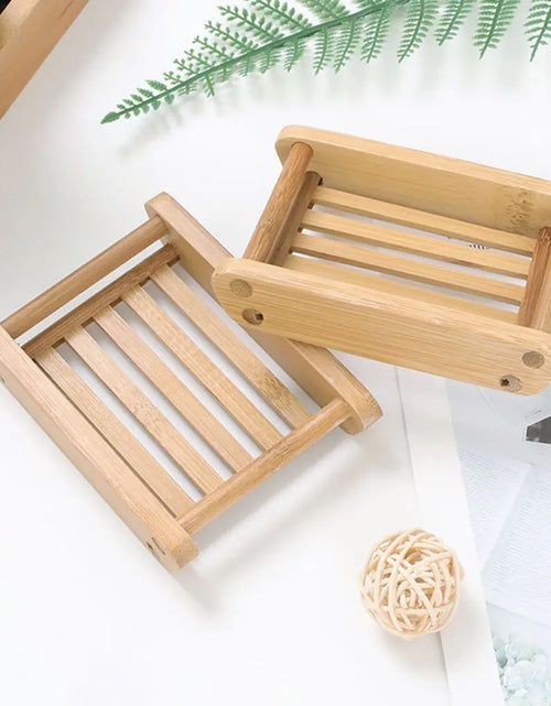 Load image into Gallery viewer, Wooden Bamboo Soap Dish
